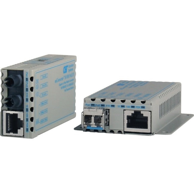 Omnitron Systems 10/100Base-Tx To 100Base-X Ethernet Media Converters With Poe Powering