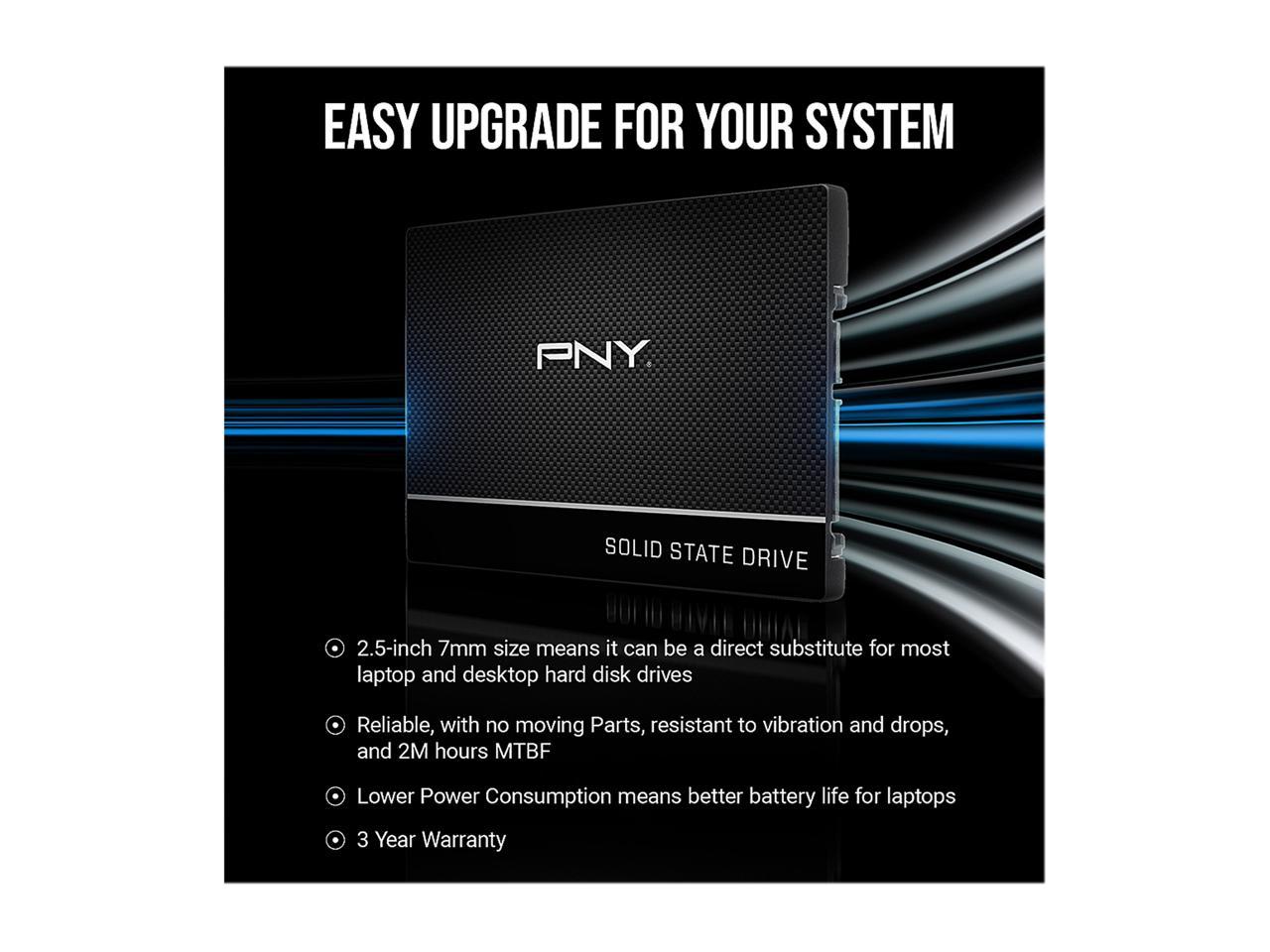 Pny Cs900 250Gb 2.5" Sata Iii Internal Solid State Drive (Ssd) - Ssd7Cs900-250-Rb