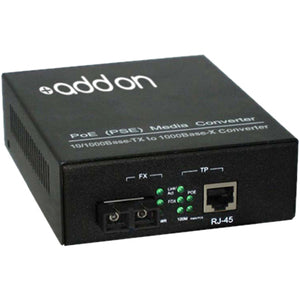 POE Media Converter 1000Base-LX SMF - 10/100/1000Base-TX to Fiber Converter | TECISOFT ADD-GMCP-LX-2SC