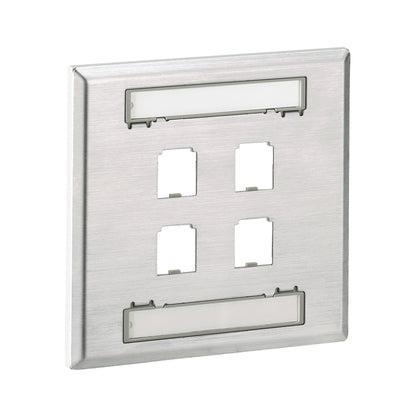 Panduit Cfpl4S-2Gy Wall Plate/Switch Cover Stainless Steel