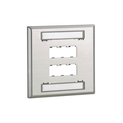Panduit Cfpl6S-2Gy Wall Plate/Switch Cover Stainless Steel