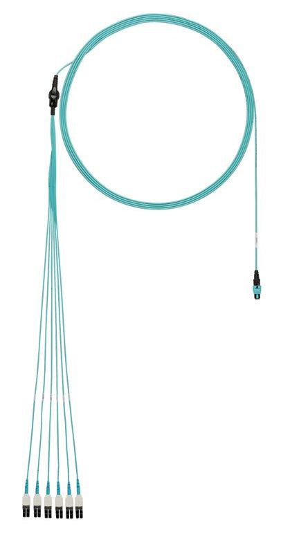 Panduit Fx8Rp7Nusqnf071 Fibre Optic Cable 21.64 M 6X Lc Panmpo Ofnp Om3 Aqua Colour