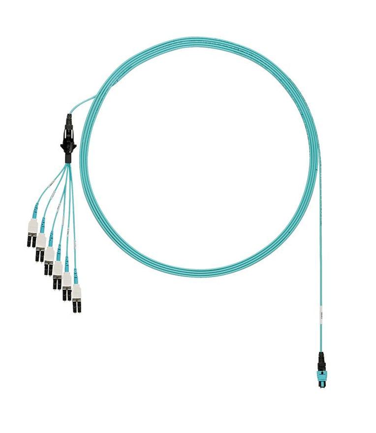 Panduit Fxtrl8Nufsnm011 Fibre Optic Cable 11 M Panmpo 12X Lc Om3 Aqua Colour