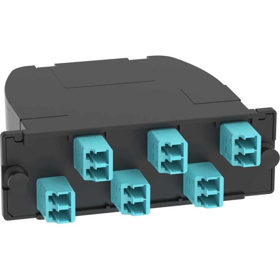 Panduit Fc2Sa-12-10U Fibre Optic Adapter Lc/Mpo 1 Pc(S) Aqua Colour, Black