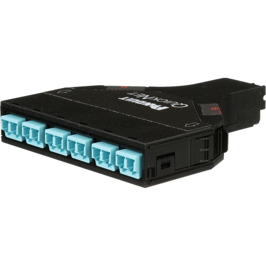 Panduit Fqsa-12-10As Fibre Optic Adapter Lc/Mpo 1 Pc(S) Aqua Colour, Black