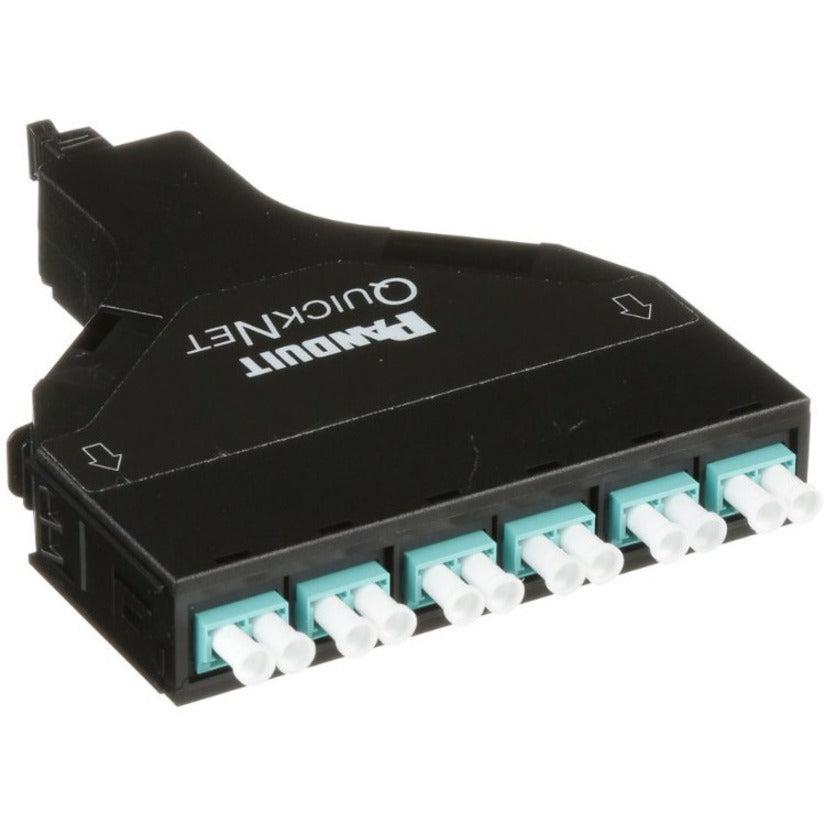 Panduit Fqzn-12-10As Fibre Optic Adapter Lc/Mpo 1 Pc(S) Black, Cyan