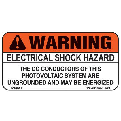 Panduit Pps0204Wsl1-W03 Self-Adhesive Label Rectangle Black, Orange, White 50 Pc(S)