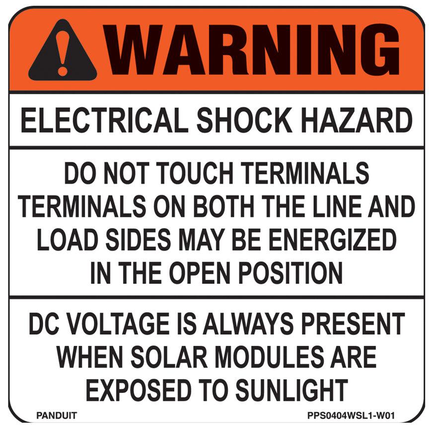 Panduit Pps0404Wsl1-W01 Self-Adhesive Label Square Black, Orange, White 50 Pc(S)