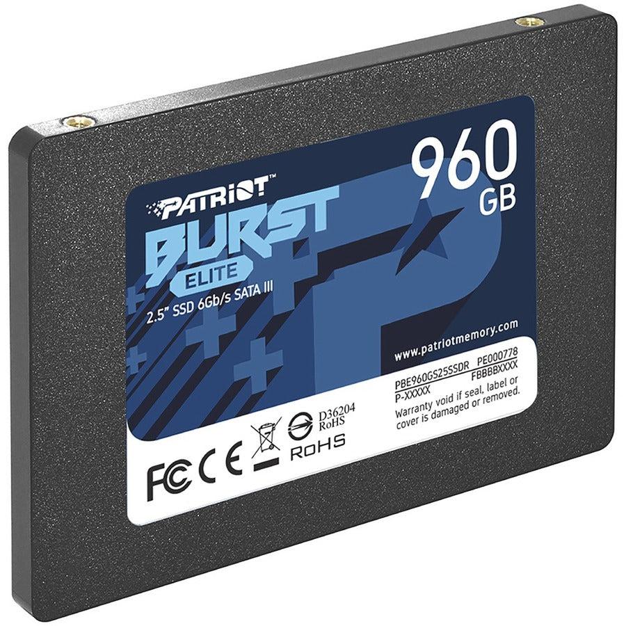 Patriot Burst Elite 2.5" 960Gb Sata Iii Internal Solid State Drive (Ssd) Pbe960Gs25Ssdr