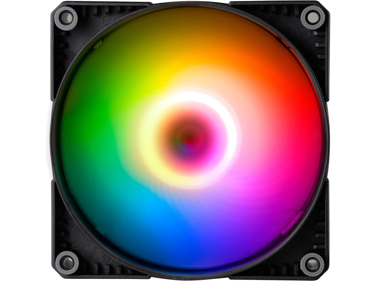 Phanteks Sk120 Drgb Pwm Fan - 120Mm Fan, High Airflow Nine-Blade Design, Digital Rgb Lighting, Rubber Dampening Washers - Black Single Pack