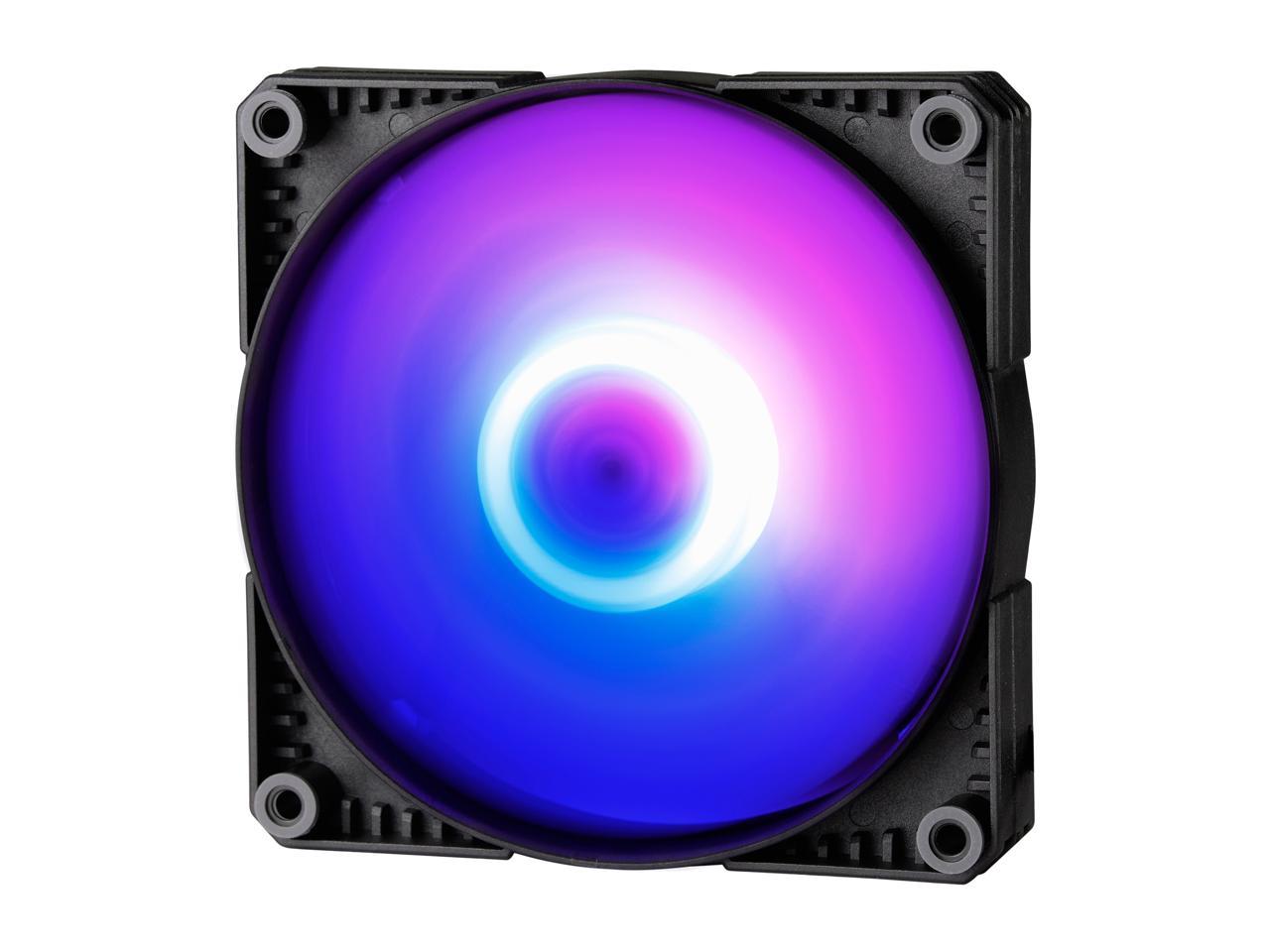 Phanteks Sk120 Drgb Pwm Fan - 120Mm Fan, High Airflow Nine-Blade Design, Digital Rgb Lighting, Rubber Dampening Washers - Black Single Pack