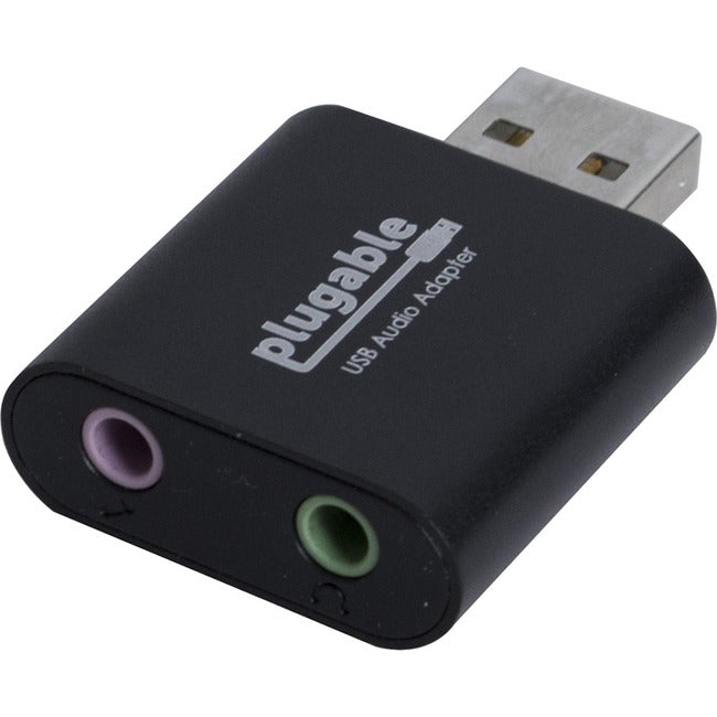 Plugable USB Audio Adapter with 3.5mm Speaker-Headphone and Microphone Jack, Add an External Stereo Sound Card to Any PC USB-AUDIO