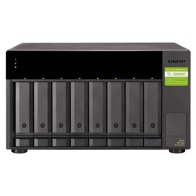 Qnap Tl-D800C-Us Usb 3.2 Gen2 Type-C High-Capacity Jbod Storage Enclosure