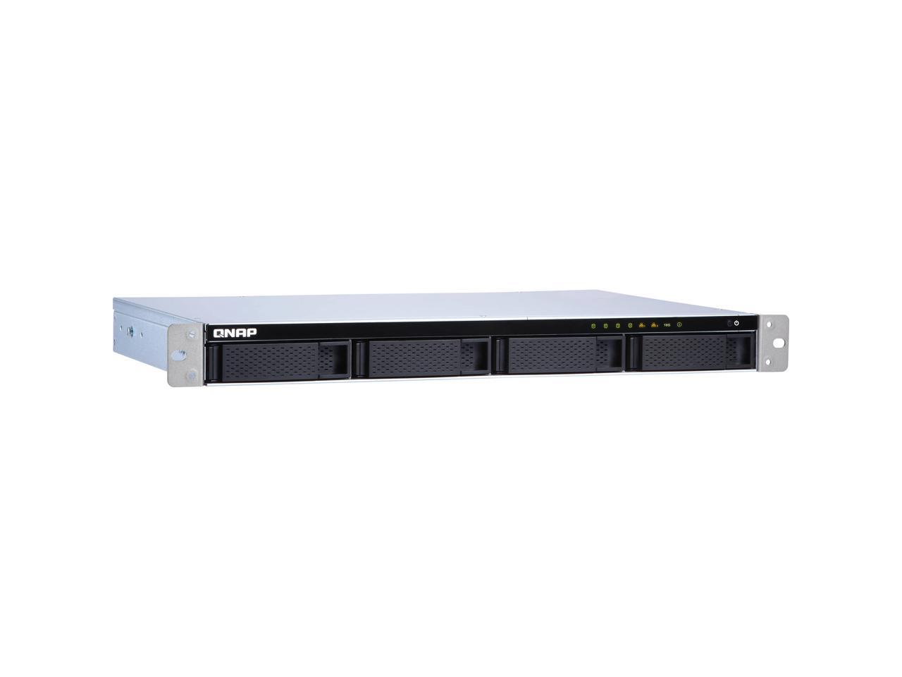 Qnap Ts-431Xeu-8G-Us Short Depth Rackmount Nas With Quad-Core Cpu And 10Gbe Sfp+ Port For Smb