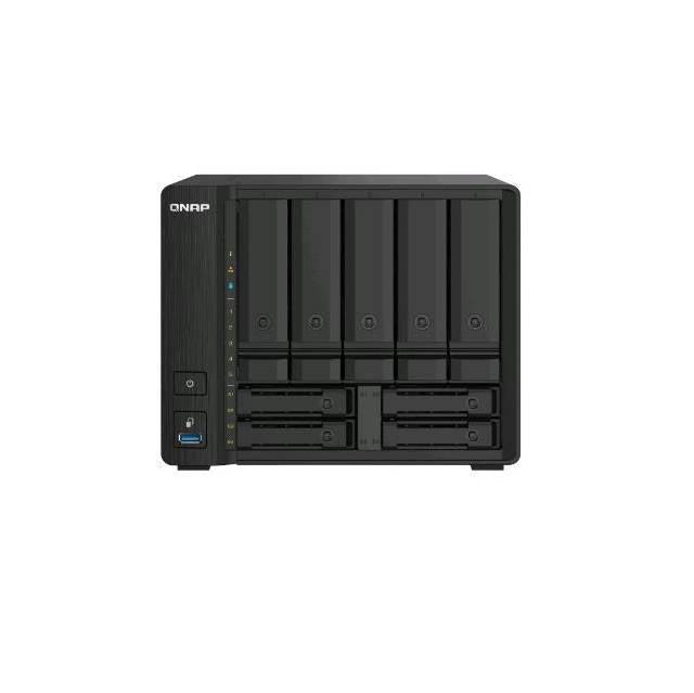 Qnap Ts-932Px-4G-Us Annapurnalabs Alpine Al324 Arm Cortex-A57 1.7Ghz/ 4Gb Ddr4/ 10Gbe Sfp+/ 9 Sata3/ Usb3.2/ 9 Bay Desktop Nas For Smbs