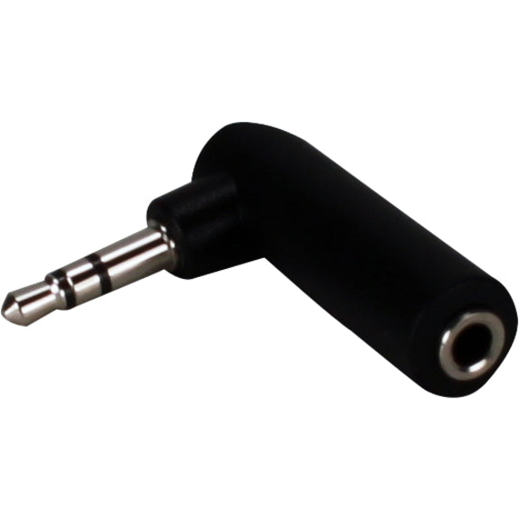 QVS 3.5mm Mini-Stereo Male to Female Right Angle Audio Adaptor CC400-MFA