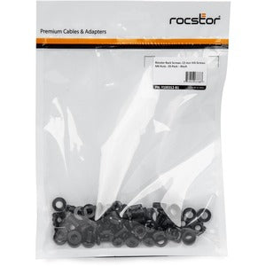 Rack Screws - 20 Pack Black,M6 Nuts - 20 Pack Black