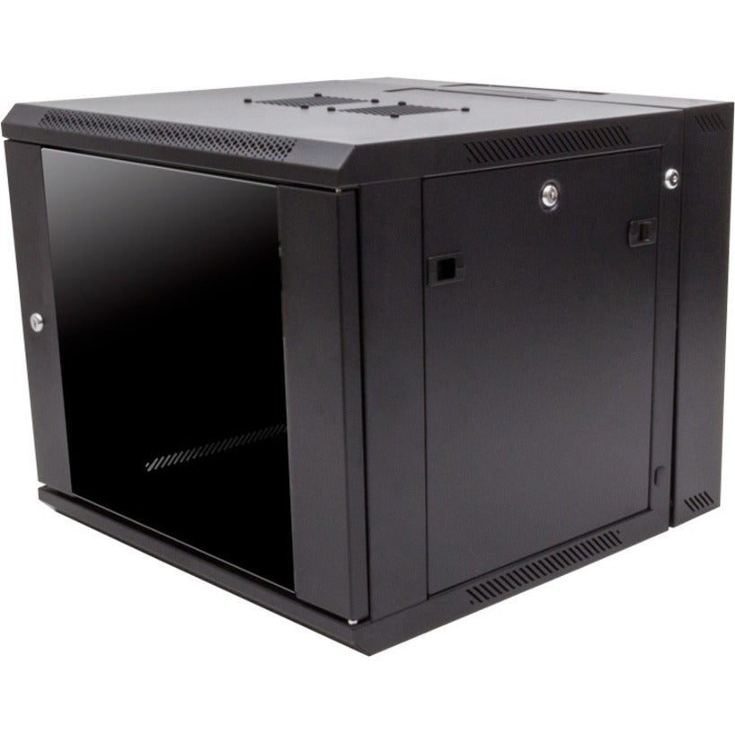 Rack Solutions 9U Swing Out Wall Mount Cabinet 600mmW x 600mmD with Glass Door 185-4764