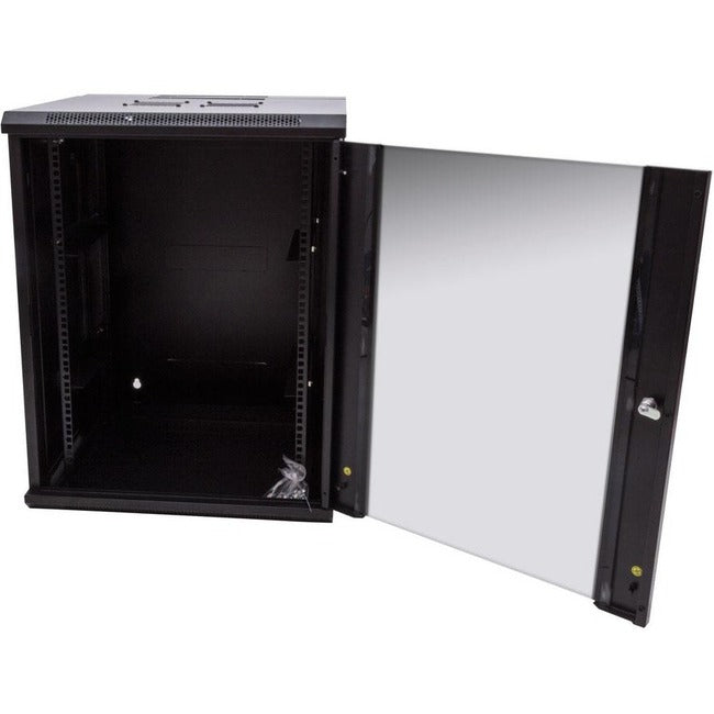 Rack Solutions 9U Swing Out Wall Mount Cabinet 600mmW x 600mmD with Glass Door 185-4764