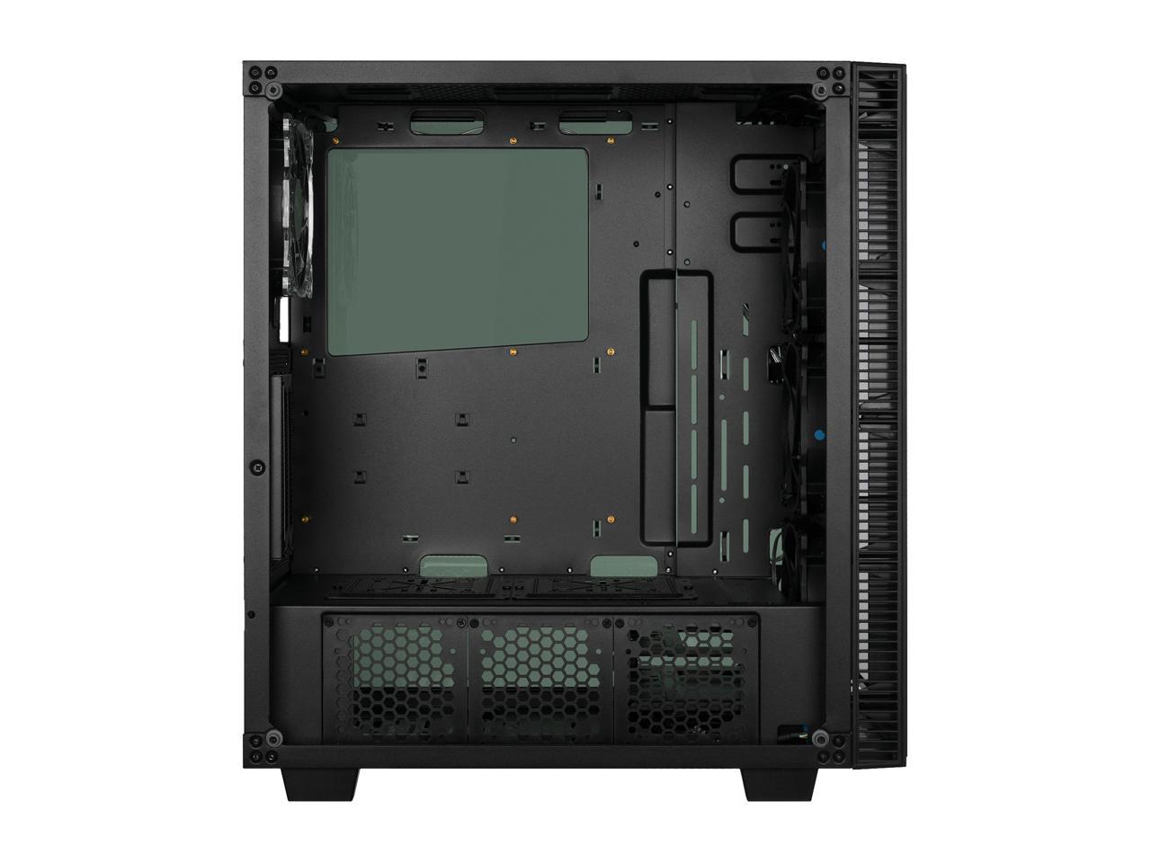 Rosewill Atx Mid Tower Gaming Pc Computer Case With Blue Led Fans - Cullinan Mx-Blue