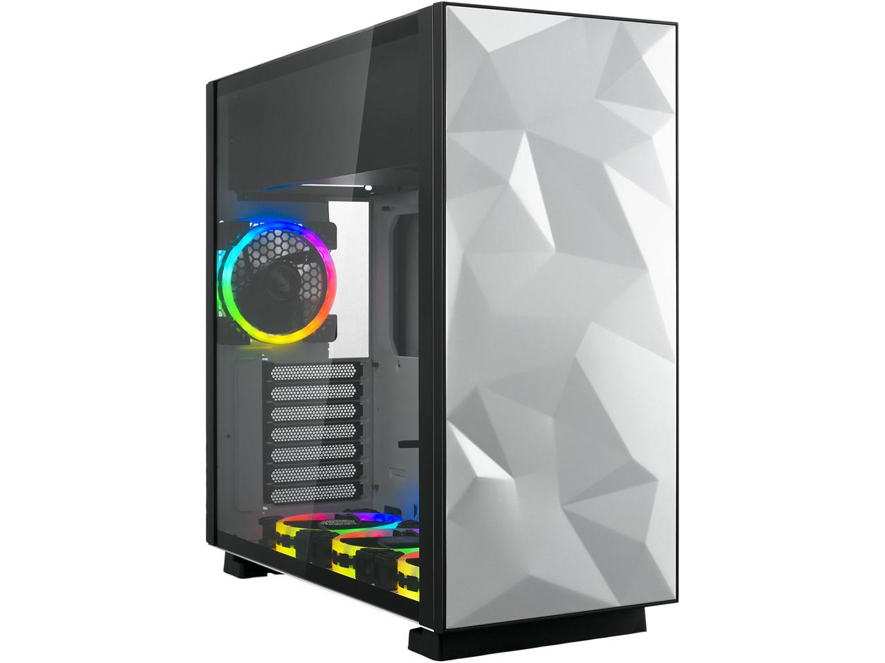 Rosewill Atx Mid Tower Gaming Pc Computer Case With Rgb Software Sync Dual Ring Rgb Led Fans