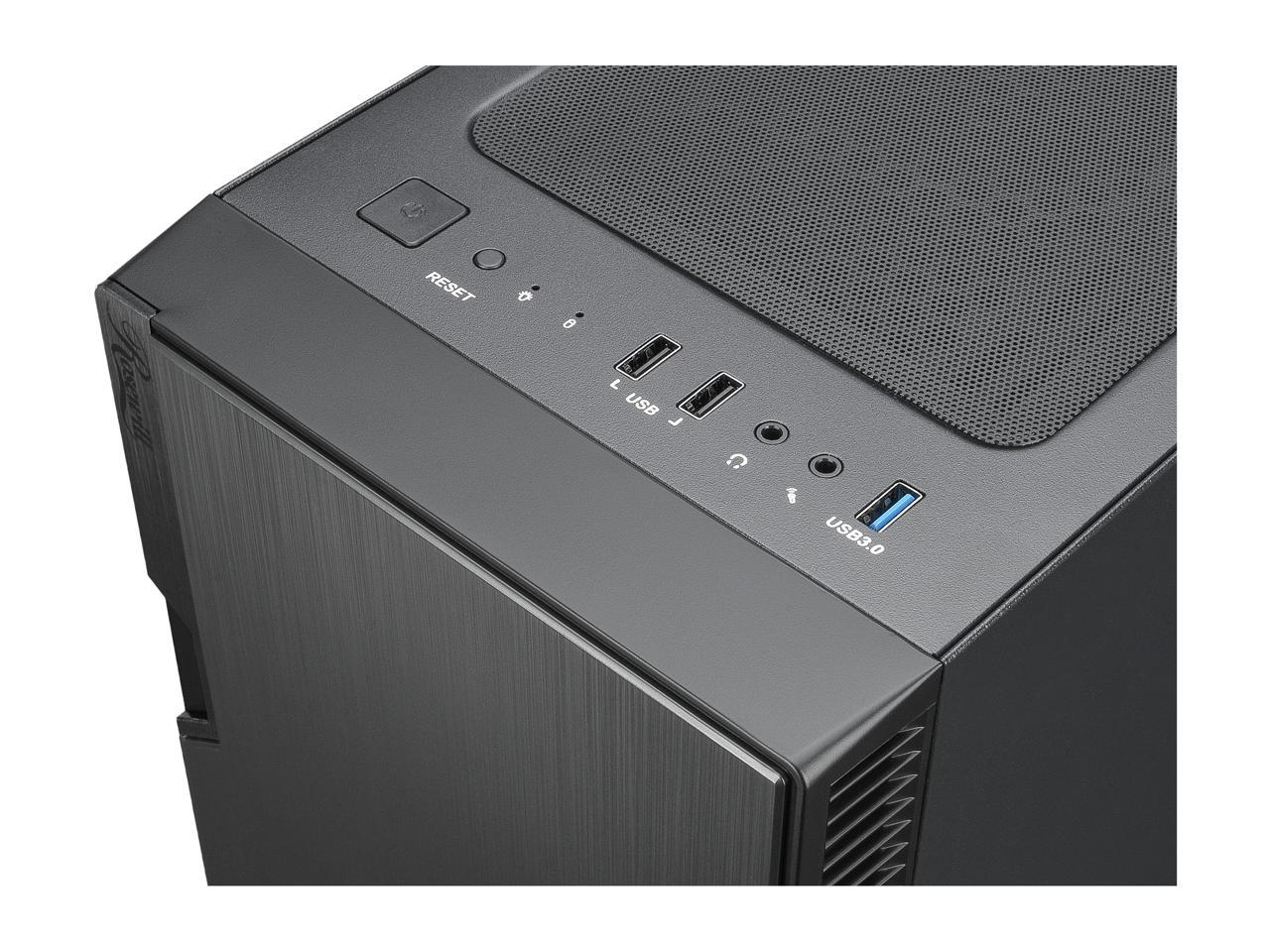 Rosewill Fbm-X2-400 Micro Atx Mini Tower Desktop Gaming Pc Computer Case With Pre-Installed 400W Psu, 240Mm Aio Support, Usb 3.0