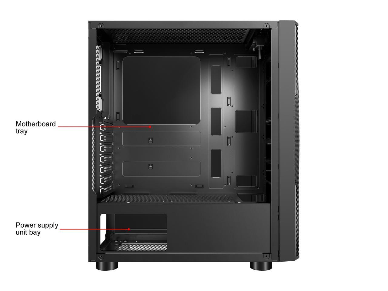 Sama Sama-3D Black Steel / Tempered Glass Atx Mid Tower Computer Case