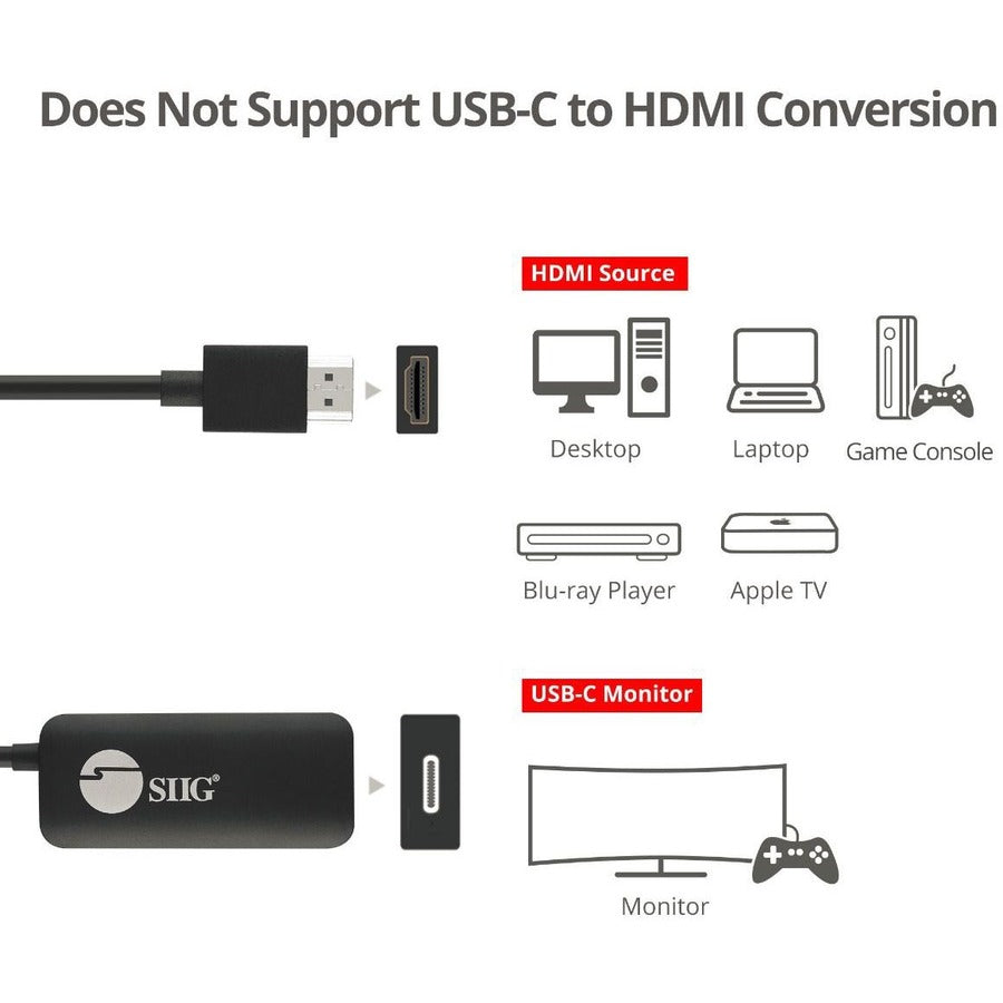 SIIG HDMI to USB-C Port 4K 60Hz Converter Adapter CB-H21711-S1