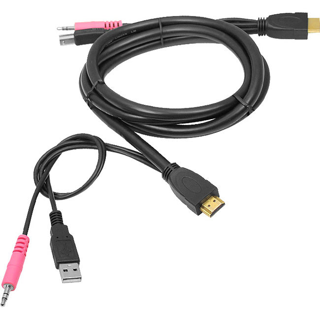 SIIG USB HDMI KVM Cable with Audio & Mic - 1 Pack CE-KV0211-S1