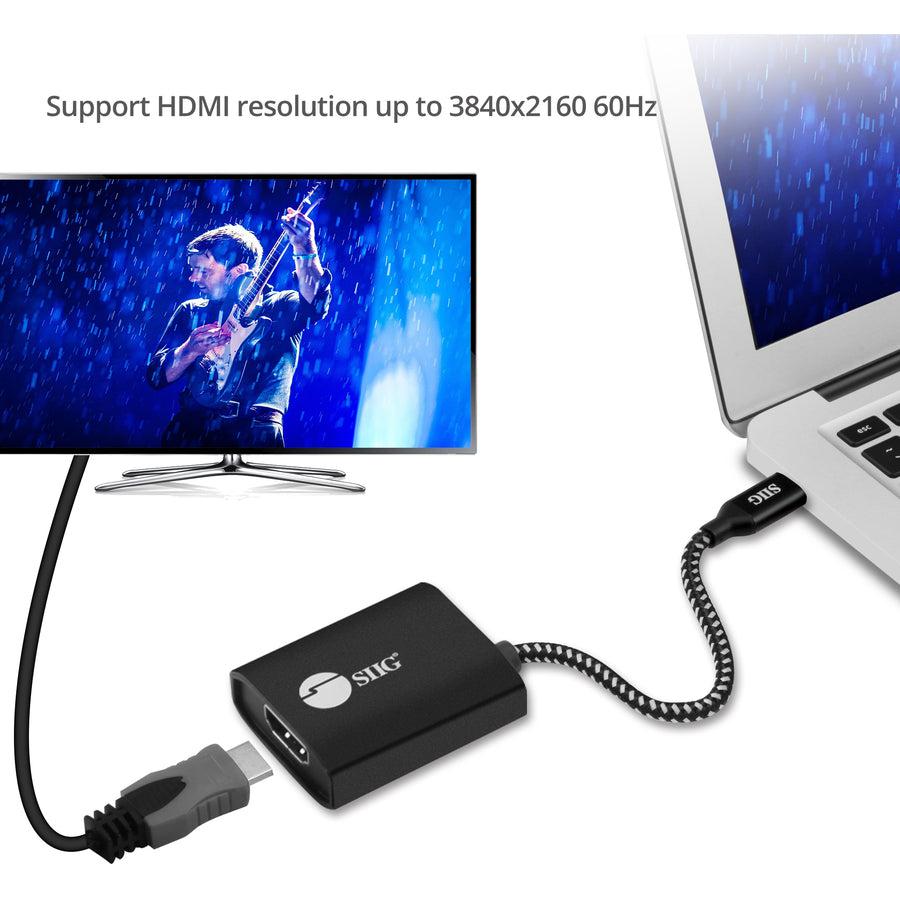 SIIG USB Type-C to HDMI Video Cable Adapter with PD Charging CB-TC0811-S1