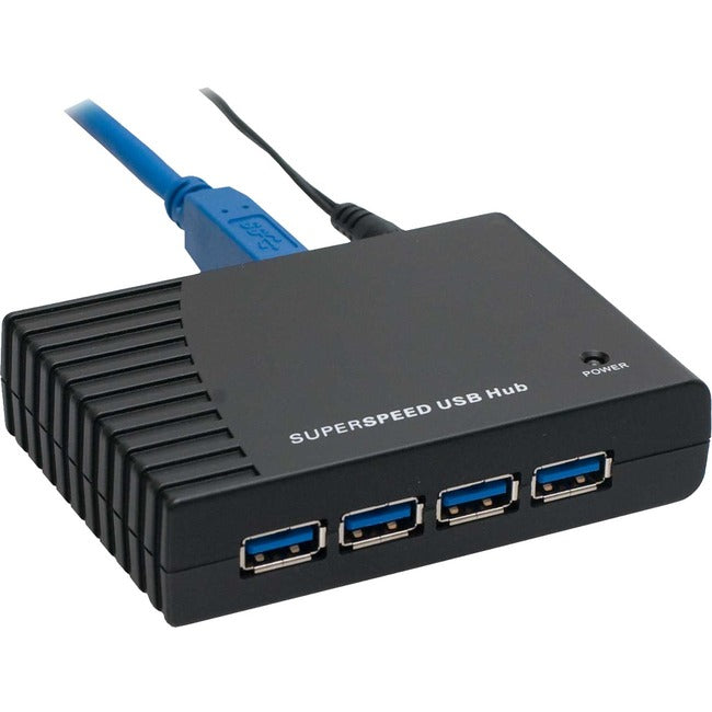 SYBA Multimedia 4 Port USB 3.0 Hub with Power Adapter SY-HUB20062