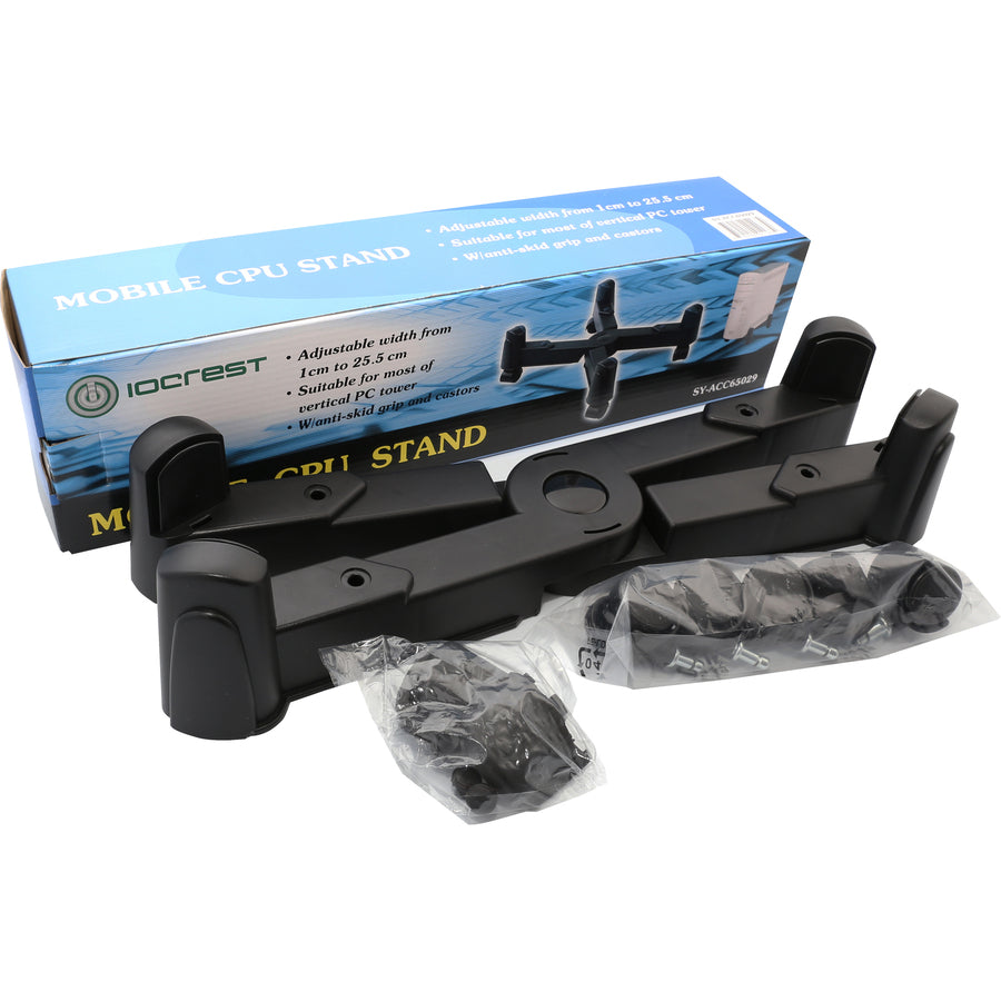 SYBA Multimedia Plastic Stand for ATX Case with Adj. Width with Caster wheels SY-ACC65029