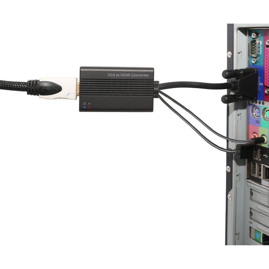 SYBA Multimedia VGA to HDMI Converter with Audio Support 1920 x 1080 Resolution SD-ADA31040