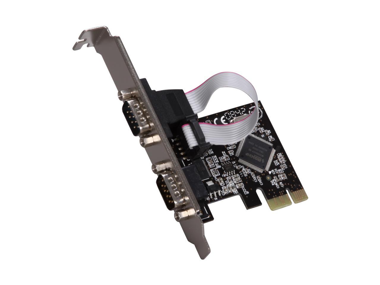 Syba Sd-Pex15022 2-Port Db-9 Serial (Rs-232) Pci-Express Controller Card W/ Two Low Profile Brackets