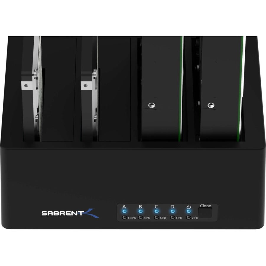 Sabrent DS-U3B4 Drive Dock SATA - USB 3.0 Host Interface External - Black