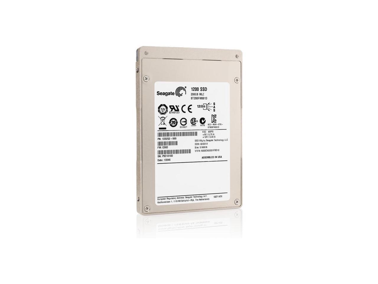 Seagate 1200 Ssd St200Fm0053 2.5" 200Gb Sas 12Gb/S Mlc Enterprise Solid State Drive (Non-Sed Model)