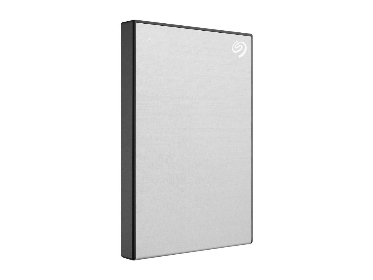 Seagate 2Tb Backup Plus Slim Portable External Hard Drive Usb 3.0 Sthn2000401 Silver + 1Yr Mylio Create + 2Mo Adobe Cc Photography