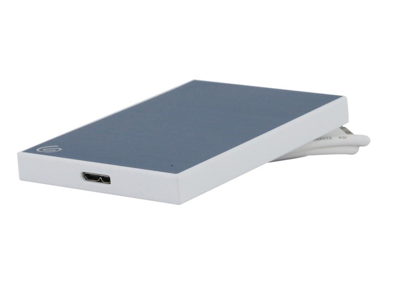 Seagate 2Tb Backup Plus Slim Portable External Hard Drive Usb 3.0 Sthn2000402 Light Blue + 1Yr Mylio Create + 2Mo Adobe Cc Photography