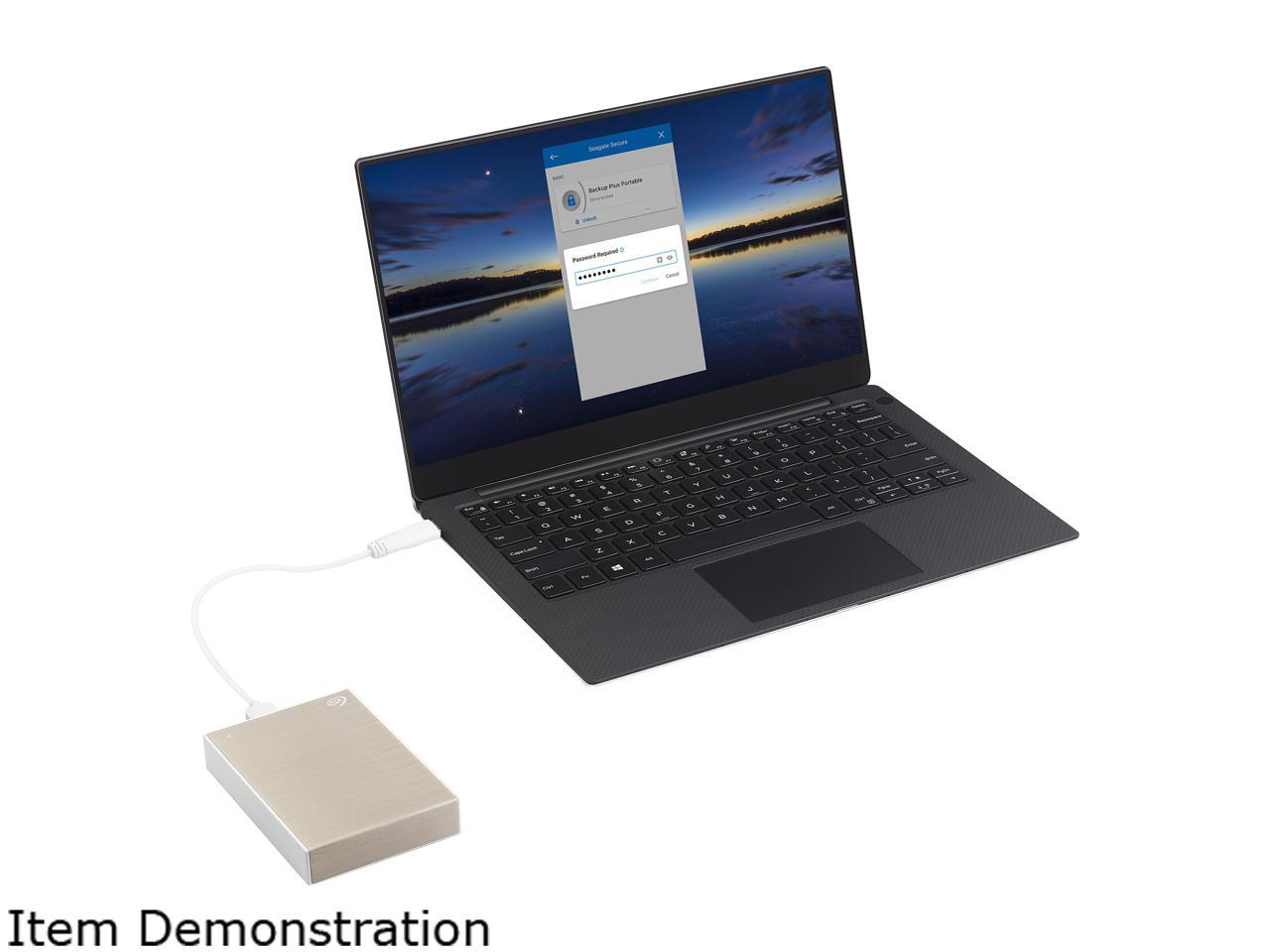 Seagate 4Tb Backup Plus Portable External Hard Drive Usb 3.0 Sthp4000404 Gold