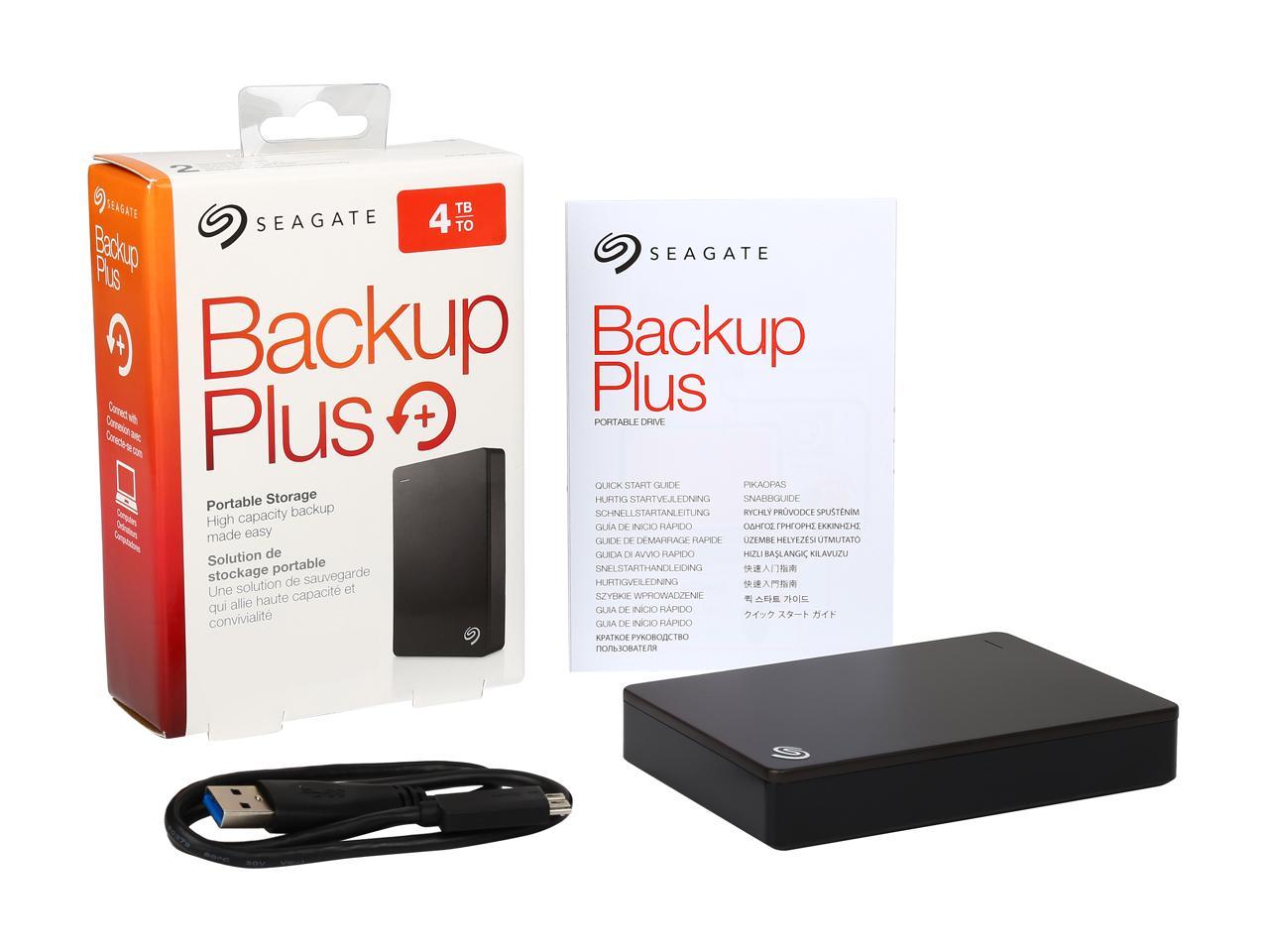 Seagate Backup Plus 4Tb Usb 3.0 Portable External Hard Drive - Stdr4000100 (Black)