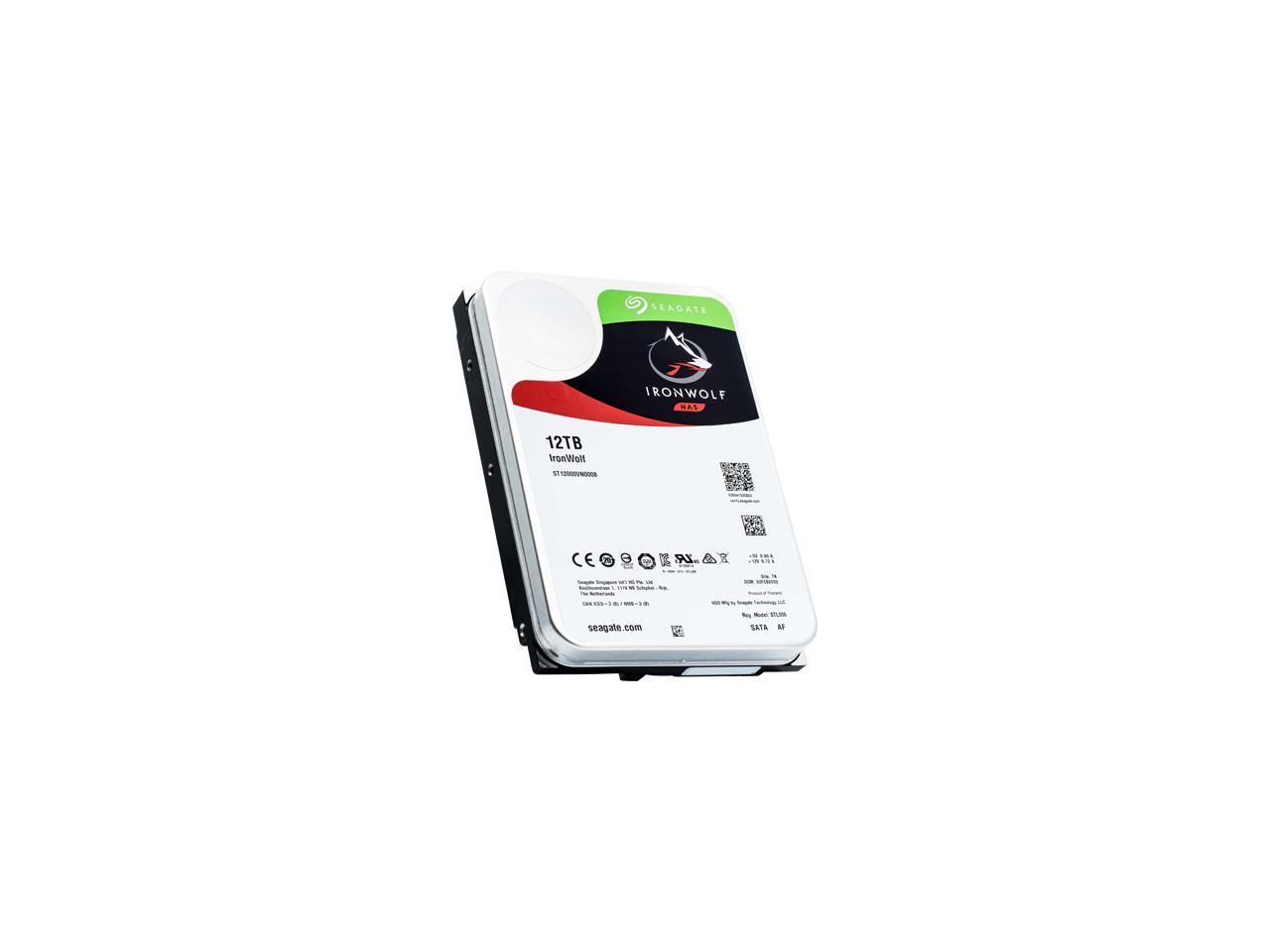 Seagate Ironwolf 12Tb Nas Hard Drive 7200 Rpm 256Mb Cache Sata 6.0Gb/S Cmr 3.5" Internal Hdd For Raid Network Attached Storage St12000Vn0008 - Oem
