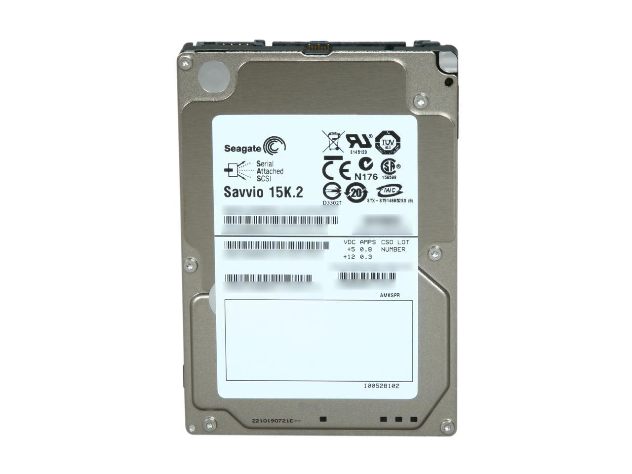 Seagate Savvio 15K.2 St9146852Ss 146Gb 15000 Rpm 16Mb Cache Sas 6Gb/S 2.5" Internal Enterprise Hard Drive Bare Drive
