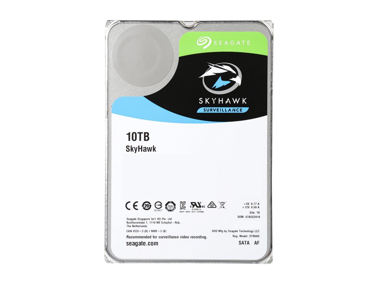Seagate Skyhawk 10Tb Surveillance Hard Drive 256Mb Cache Sata 6.0Gb/S 3.5" Internal Hard Drive St10000Vx0004