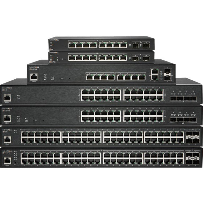 Server Rack Network Switch - SonicWall SWS14-24FPOE 24-Port PoE+ Managed | Rack-Mountable 02-SSC-8377