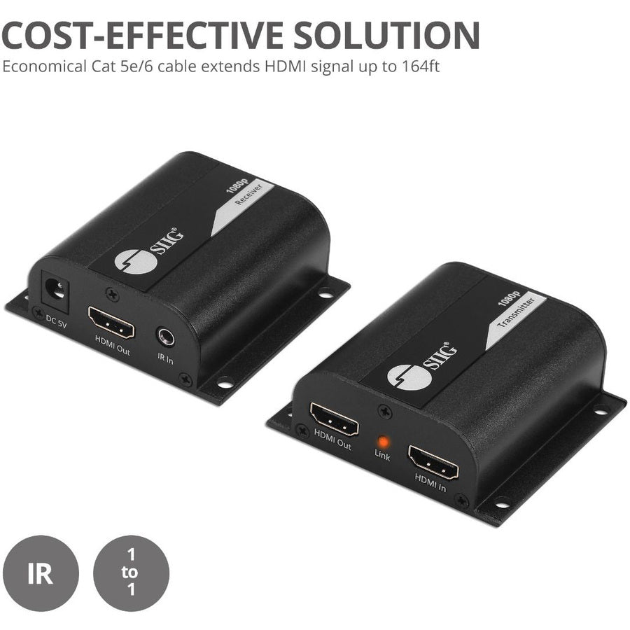 Siig Ce-H26011-S1 Av Extender Av Transmitter & Receiver Black