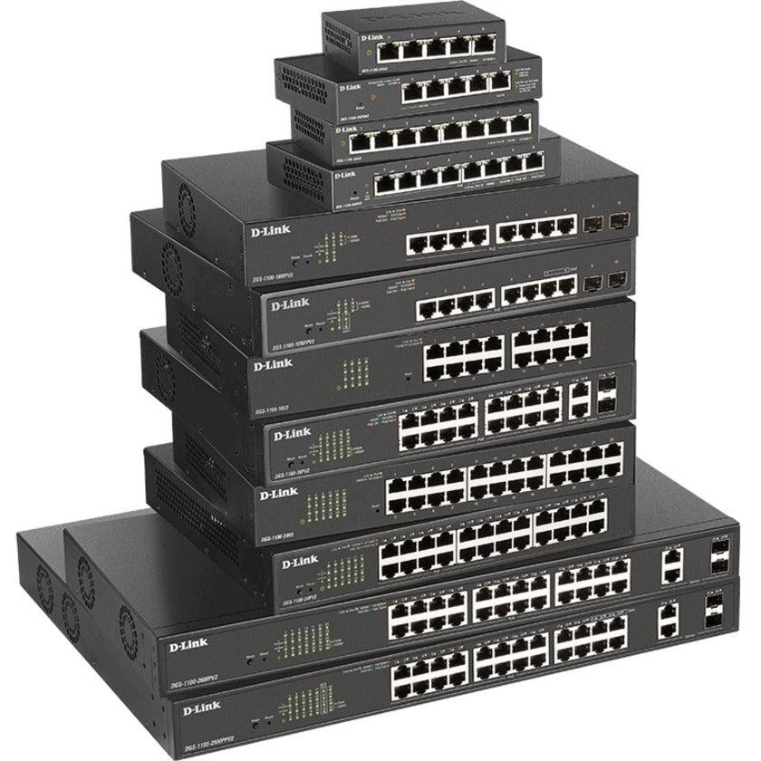 Smart Managed Switch 8-Port - Gigabit Ethernet Fanless Switch | D-Link DGS-1100-08V2