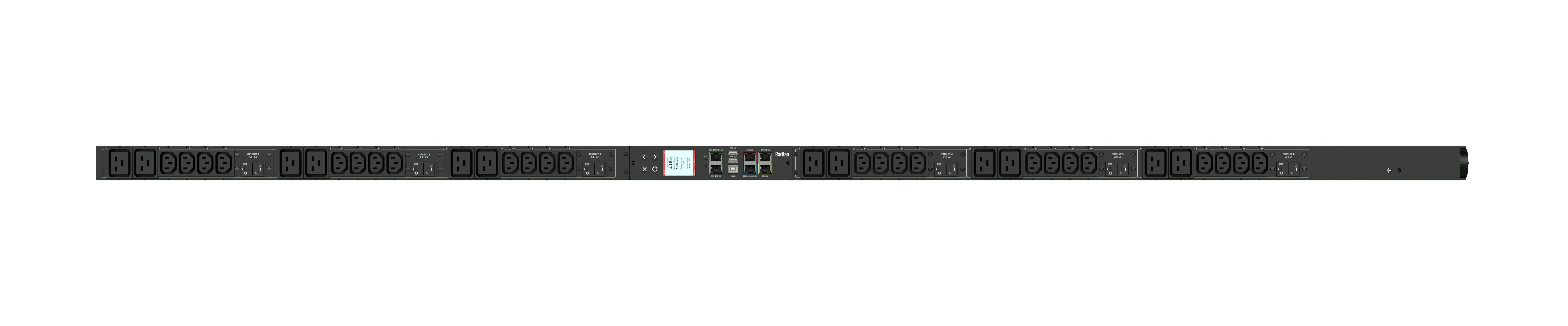 Smart Power Distribution Unit - Raritan PX3-1905V-V2N1 Monitored Rack PDU | TecISoft