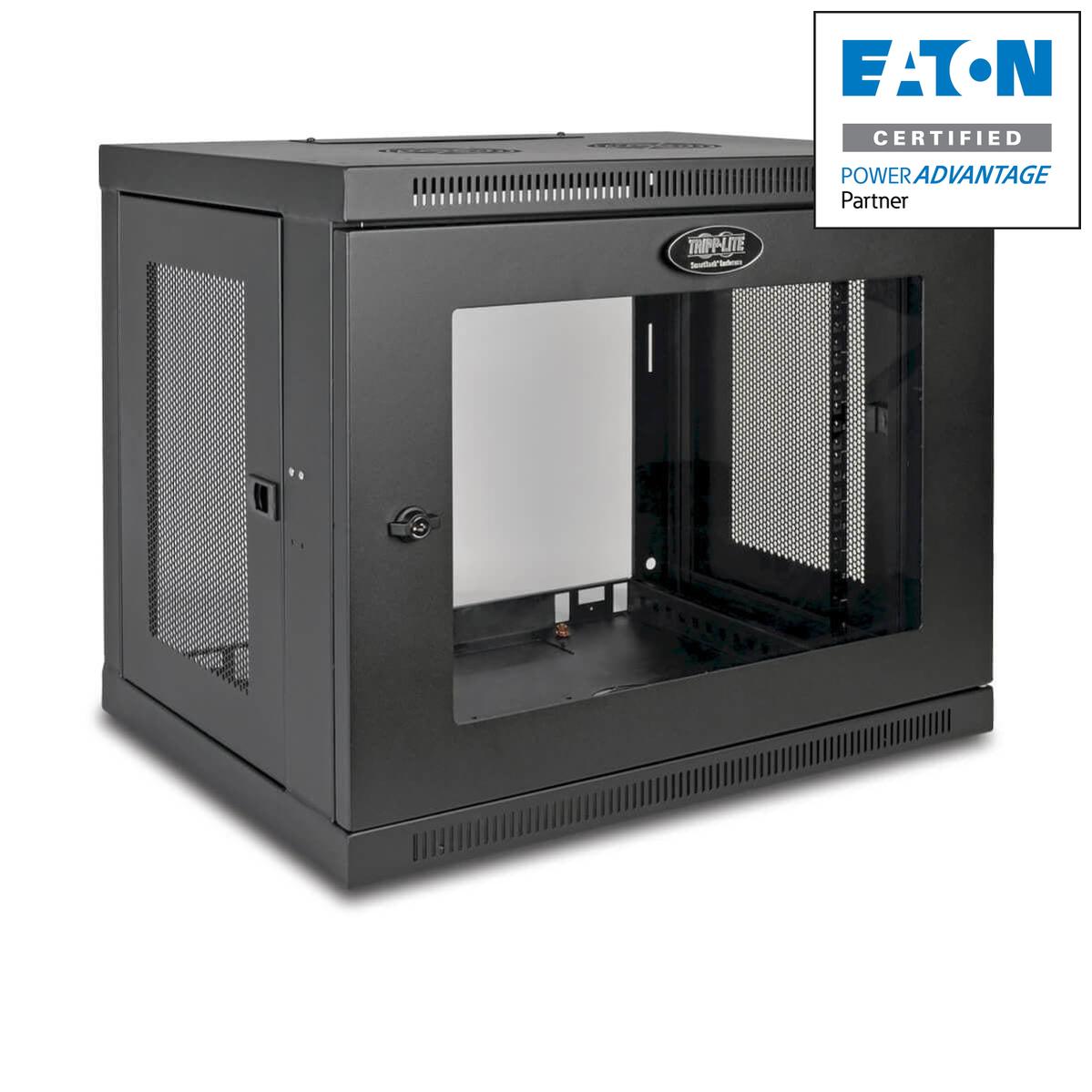 SmartRack 9U Low-Profile Wall-Mount Mini Rack Enclosure SRW9UG