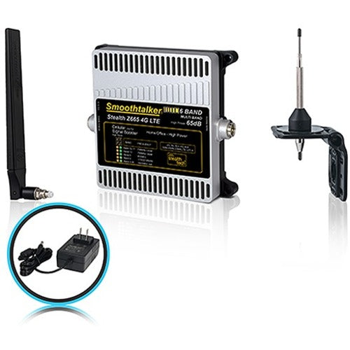 Smoothtalker Stealth Z6 65dB 4G LTE High Power 6 Band Cellular Signal Booster Kit BBUZ665GBO