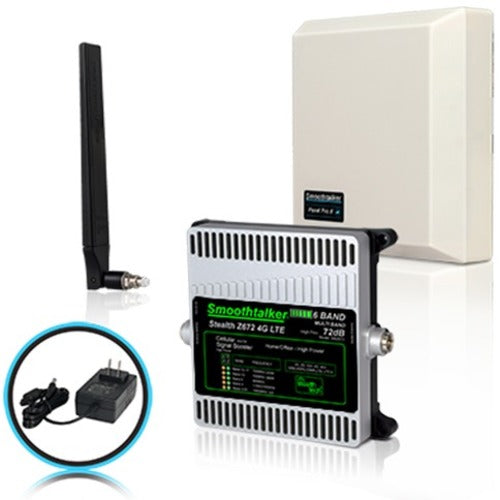 Smoothtalker Stealth Z6 72dB 4G LTE High Power 6 Band Cellular Signal Booster Kit BBUZ672GBP